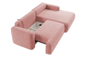 Lifeina Sovesofa Med 2-Seters Divan - Beige/Hvit - Møbler - Sofaer - Sovesofaer - Sovesofa divan