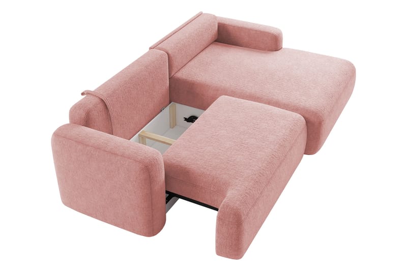 Lifeina Sovesofa Med 2-Seters Divan - Beige/Hvit - Møbler - Sofaer - Sovesofaer - Sovesofa divan
