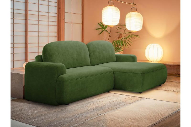 Lifeina Sovesofa Med 2-Seters Divan - Grønn - Møbler - Sofaer - Sovesofaer - Sovesofa divan