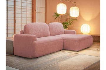 Lifeina Sovesofa Med 2-Seters Divan - Rosa - Møbler - Sofaer - Sovesofaer - Sovesofa divan