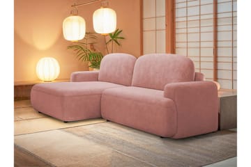 Lifeina Sovesofa Med 2-Seters Divan - Rosa - Møbler - Sofaer - Sovesofaer - Sovesofa divan