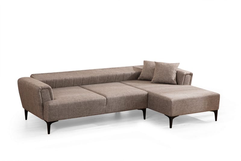 Lilesville Sovesofa med divan - Lysebrun - Møbler - Sofaer - Sovesofaer - Sovesofa divan