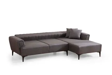 Lilesville Sovesofa med divan - Mørkegrå - Møbler - Sofaer - Sovesofaer - Sovesofa divan