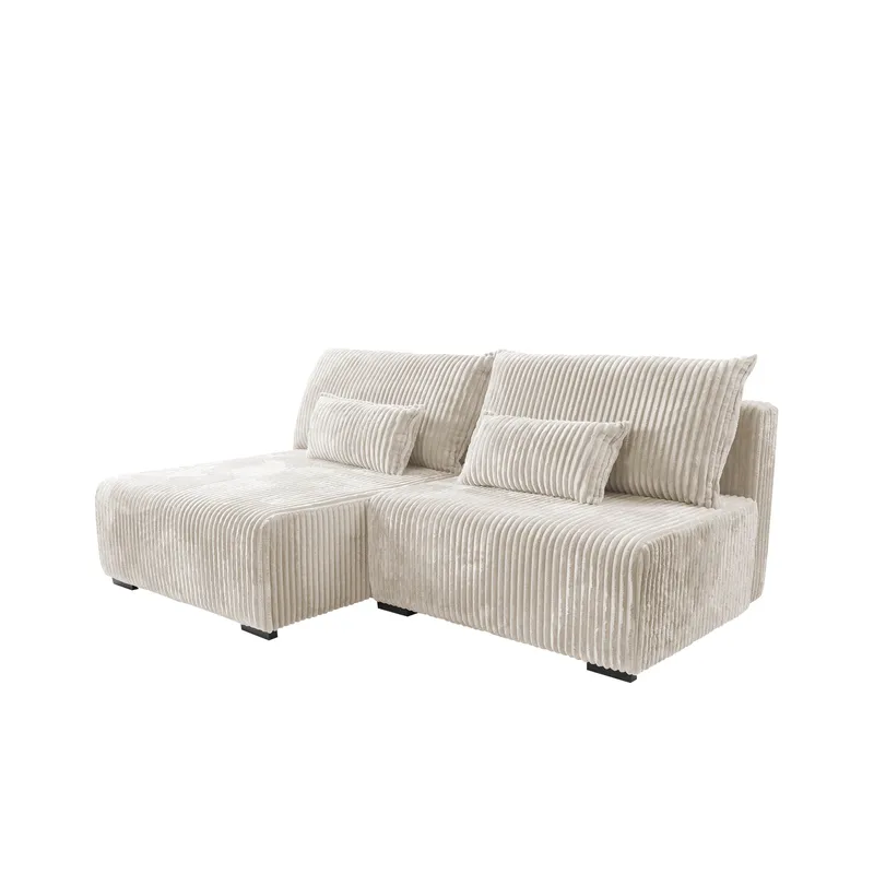 Lorynn 3-seters sovesofa med divan, beige