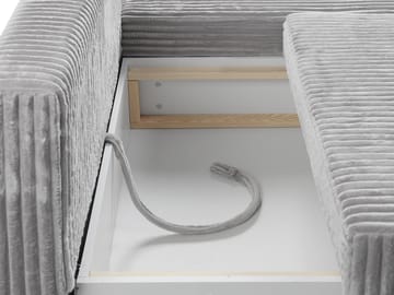 Lorynn 3-seters sovesofa med divan - beige - Møbler - Sofaer - Sovesofaer - Hjørnesovesofa