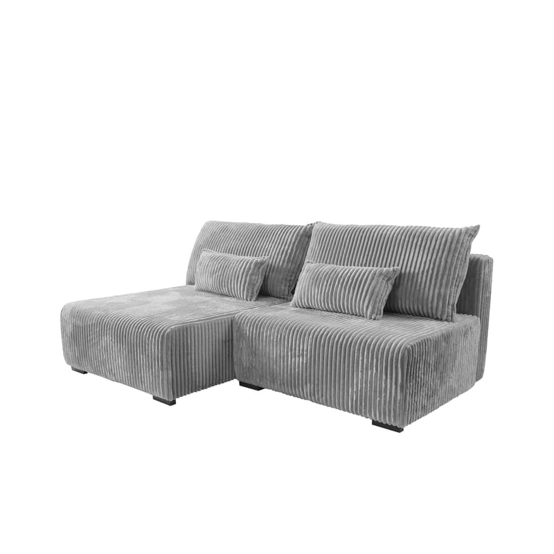 Lorynn 3-seters sovesofa med divan, grå