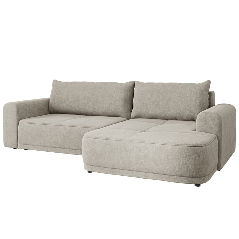 Malor 3-seters sovesofa med sjeselong, høyrevendt - beige - Møbler - Sofaer - Sovesofaer - Hjørnesovesofa