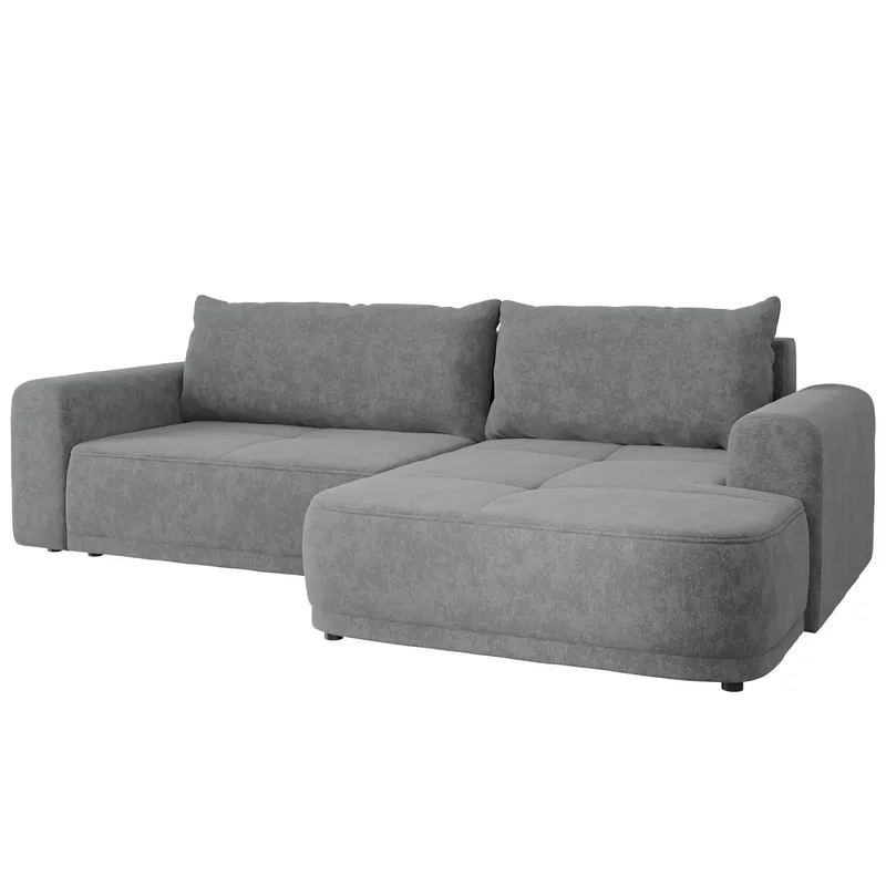 Malor 3-seters sovesofa med sjeselong, høyrevendt - grå - Møbler - Sofaer - Sovesofaer - Hjørnesovesofa