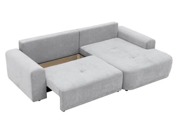 Malor 3-seters sovesofa med sjeselong, venstrevendt - grå - Møbler - Sofaer - Sovesofaer - Hjørnesovesofa