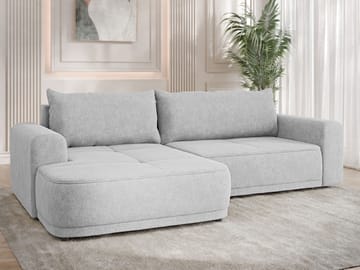 Malor 3-seters sovesofa med sjeselong, venstrevendt - lysegrå - Møbler - Sofaer - Sovesofaer - Hjørnesovesofa