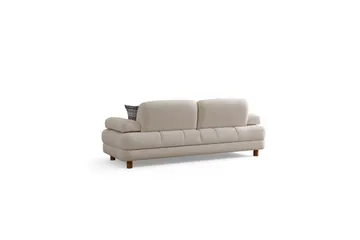 Mami 3-seter Rektangulær Sovesofa med Oppbevaring 100x225 cm i Bouclé - Kremhvit - Møbler - Sofaer - Sovesofaer - 3 seters sovesofa
