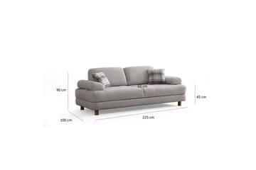 Mami Sovesofa 3-sits - Grå - Møbler - Sofaer - Sovesofaer - 3 seters sovesofa