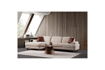 Mami Sovesofa med Divan 4-sits - Krem - Møbler - Sofaer - Sovesofaer - Hjørnesovesofa