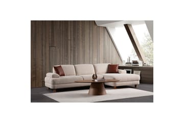 Mami Sovesofa med Divan 4-sits - Krem - Møbler - Sofaer - Sovesofaer - Hjørnesovesofa