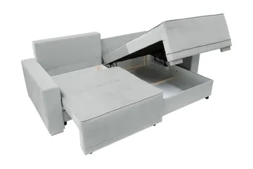 Manetto Sovesofa Med 2-Seters Divan - Svart/Brun - Møbler - Sofaer - Sovesofaer - Sovesofa divan