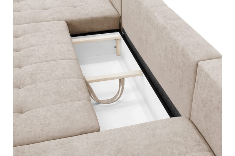 Mardon Sovesofa Dubbeldivan 4-sits - Beige - Møbler - Sofaer - Sovesofaer - U sovesofa
