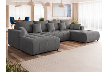 Mardon Sovesofa Dubbeldivan 4-sits - Grå - Møbler - Sofaer - Sovesofaer - U sovesofa