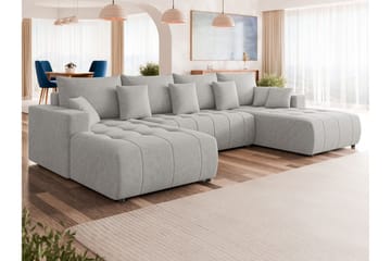 Mardon Sovesofa Dubbeldivan 4-sits - Grå - Møbler - Sofaer - Sovesofaer - U sovesofa