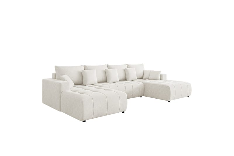 Mardon Sovesofa Dubbeldivan 4-sits - Hvit - Møbler - Sofaer - Sovesofaer - U sovesofa