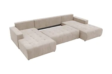Mardon Sovesofa Dubbeldivan 4-sits - Hvit - Møbler - Sofaer - Sovesofaer - U sovesofa