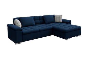 Margretetorp 3-seters Hjørnesovesofa - Blå - Møbler - Sofaer - Sovesofaer - Langsgående sovesofa
