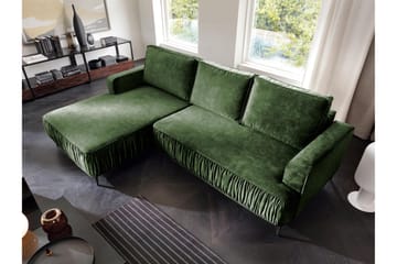 Marisana Sovesofa Med 3-Seters Divan - Grønn - Møbler - Sofaer - Sovesofaer - Sovesofa divan