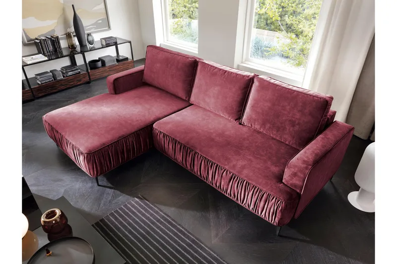 Marisana Sovesofa Med 3-Seters Divan - Rosa - Møbler - Sofaer - Sovesofaer - Sovesofa divan