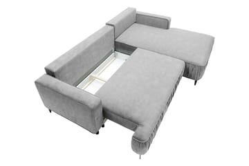 Marisana Sovesofa Med 3-Seters Divan - Svart - Møbler - Sofaer - Sovesofaer - Sovesofa divan