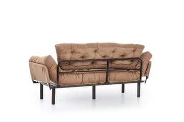 Maryborough 2-seter Rektangulær Nedfellbar Sovesofa 70x225 cm i Stoff - Brun - Møbler - Sofaer - Sovesofaer - 2 seters sovesofa