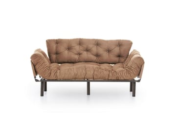 Maryborough 2-seter Rektangulær Nedfellbar Sovesofa 70x225 cm i Stoff - Brun - Møbler - Sofaer - Sovesofaer - 2 seters sovesofa