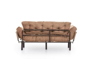 Maryborough 2-seter Rektangulær Nedfellbar Sovesofa 70x225 cm i Stoff - Brun - Møbler - Sofaer - Sovesofaer - 2 seters sovesofa
