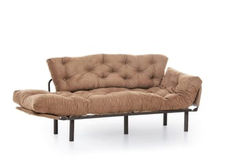 Maryborough 2-seter Rektangulær Nedfellbar Sovesofa 70x225 cm i Stoff - Brun - Møbler - Sofaer - Sovesofaer - 2 seters sovesofa