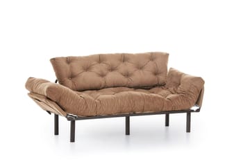 Maryborough 2-seter Rektangulær Nedfellbar Sovesofa 70x225 cm i Stoff - Brun - Møbler - Sofaer - Sovesofaer - 2 seters sovesofa