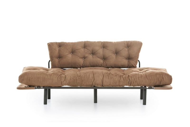 Maryborough 2-seter Rektangulær Nedfellbar Sovesofa 70x225 cm i Stoff - Brun - Møbler - Sofaer - Sovesofaer - 2 seters sovesofa