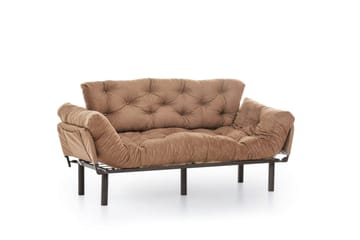 Maryborough 2-seter Rektangulær Nedfellbar Sovesofa 70x225 cm i Stoff - Brun - Møbler - Sofaer - Sovesofaer - 2 seters sovesofa