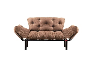 Maryborough 2-seter Rektangulær Sovesofa som Kan Felles Ut 70x187 cm i Stoff - Brun - Møbler - Sofaer - Sovesofaer - 2 seters sovesofa