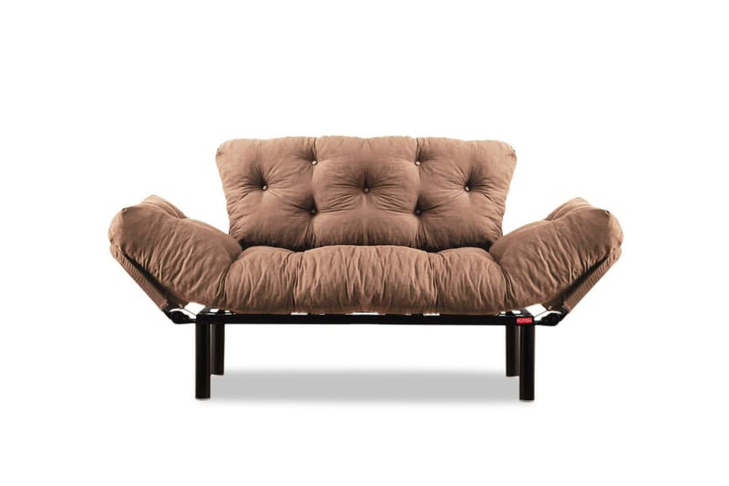 Maryborough 2-seter Rektangulær Sovesofa som Kan Felles Ut 70x187 cm i Stoff - Brun - Møbler - Sofaer - Sovesofaer - 2 seters sovesofa
