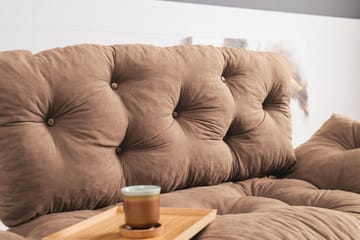 Maryborough 2-seter Rektangulær Sovesofa som Kan Felles Ut 70x187 cm i Stoff - Brun - Møbler - Sofaer - Sovesofaer - 2 seters sovesofa