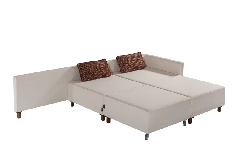 Matris 4-seters Sovesofa med Divan - Beige - Møbler - Sofaer - Sovesofaer - Sovesofa divan