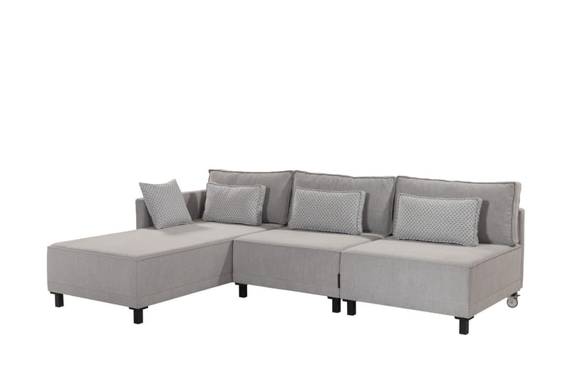 Matris 4-seters Sovesofa med Divan - Grå - Møbler - Sofaer - Sovesofaer - Sovesofa divan