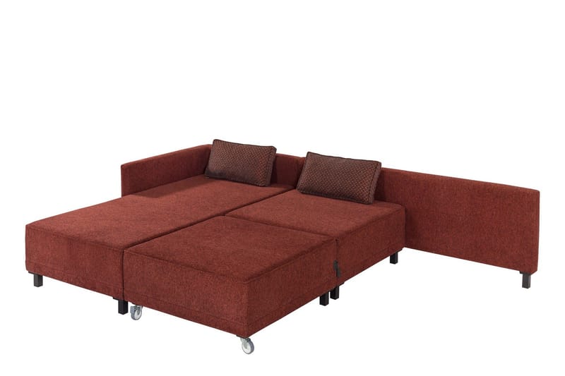 Matris 4-seters Sovesofa med Divan - Rød - Møbler - Sofaer - Sovesofaer - Sovesofa divan