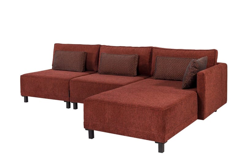 Matris 4-seters Sovesofa med Divan - Rød - Møbler - Sofaer - Sovesofaer - Sovesofa divan