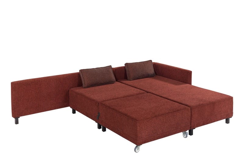 Matris 4-seters Sovesofa med Divan - Rød - Møbler - Sofaer - Sovesofaer - Sovesofa divan