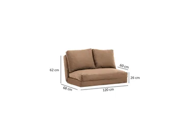 Maydena Sovesofa 2-seter - Lys brun - Møbler - Sofaer - Sovesofaer - 2 seters sovesofa