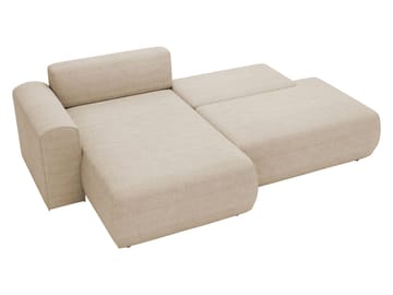 Milias 3-seters sovesofa med sjeselong til høyre og oppbevaring - Grå - Møbler - Sofaer - Sovesofaer - Hjørnesovesofa