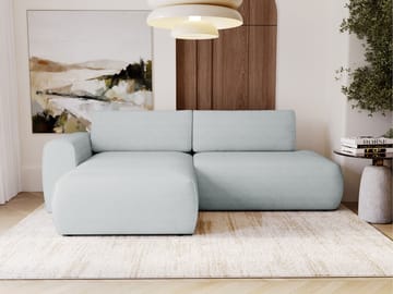 Milias 3-seters sovesofa med sjeselong til venstre og oppbevaring - Grå - Møbler - Sofaer - Sovesofaer - Hjørnesovesofa