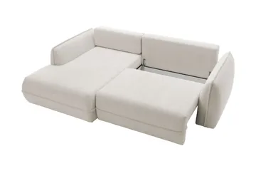 Mirana Sovesofa med Divan 3-seter - Hvit - Møbler - Sofaer - Sovesofaer - Sovesofa divan