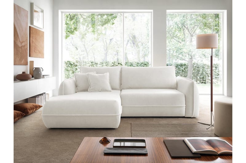 Mirana Sovesofa med Divan 3-seter - Hvit - Møbler - Sofaer - Sovesofaer - Sovesofa divan