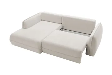 Mirana Sovesofa med Divan 3-seter - Hvit - Møbler - Sofaer - Sovesofaer - Sovesofa divan
