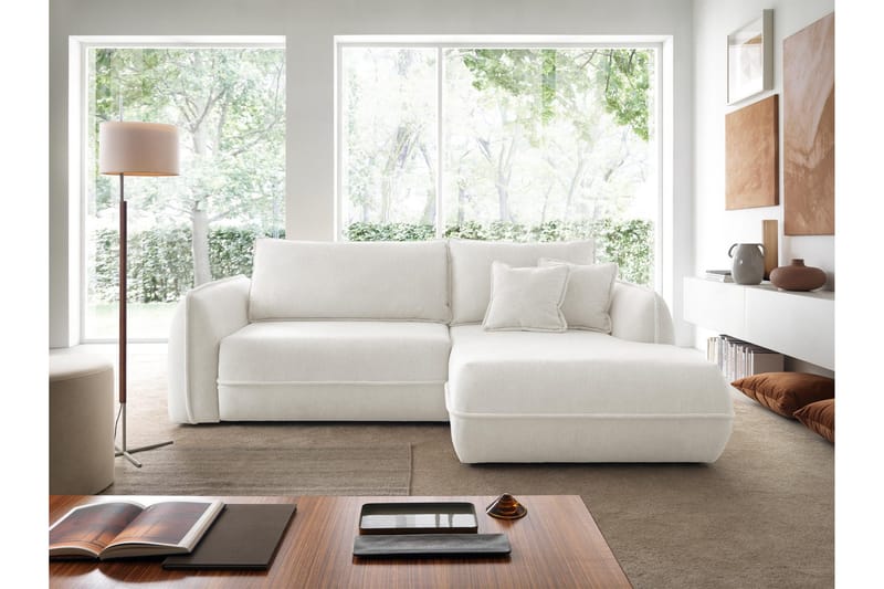 Mirana Sovesofa med Divan 3-seter - Hvit - Møbler - Sofaer - Sovesofaer - Sovesofa divan
